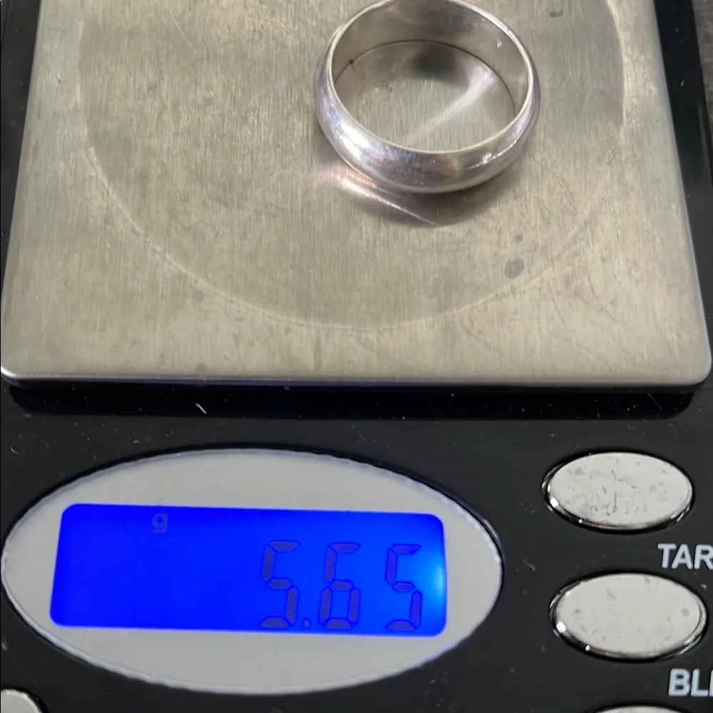 Sterling Unisex Band Ring-9 - Picture 4 of 5